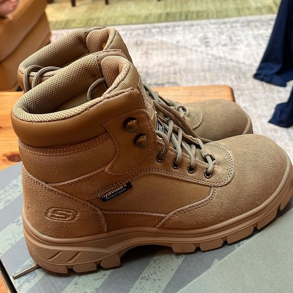 Skechers Men's Wascana Tactical Work Boots US 7 Tan Brown Composite Toe w/box - Picture 3 of 12